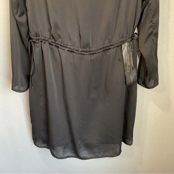 BCBGMAXAZRIA Satin Mini Surplice Dress black new with tags size Medium D16 - Picture 10 of 14